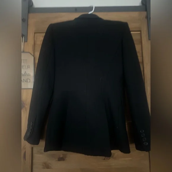 Smythe Black One Button Blazer les vestes size 2 long shawl coller blazer - Picture 10 of 13